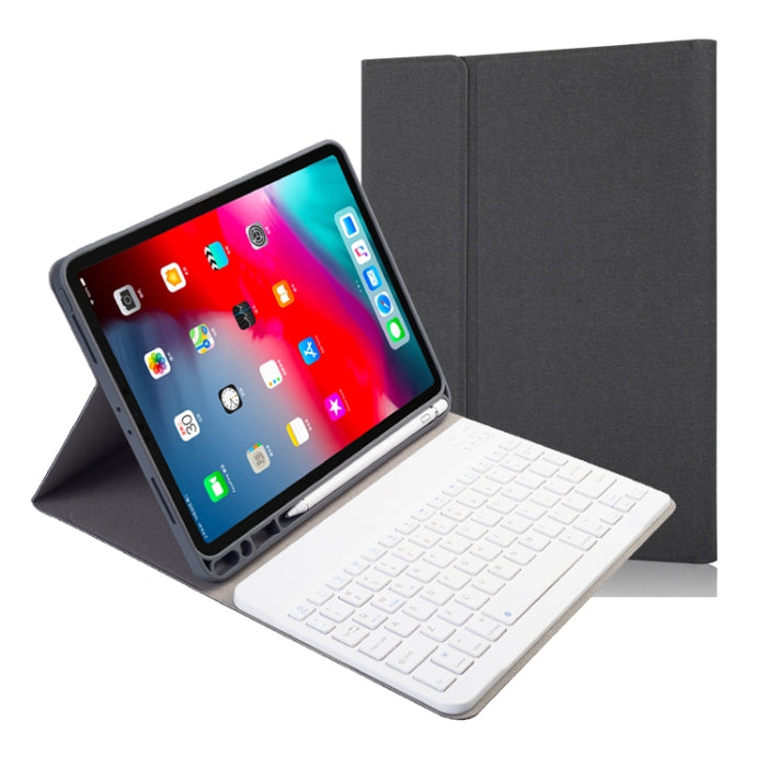 Funda de cuero con tapa Horizontal para teclado Bluetooth magnético desmontable con textura de tela para iPad Pro 11 2020/2018 con soporte y ranura para bolígrafo