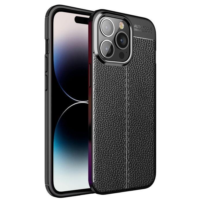 Caja del teléfono de TPU con textura de litchi
