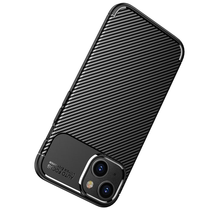 Caja del teléfono TPU con textura de fibra de carbono