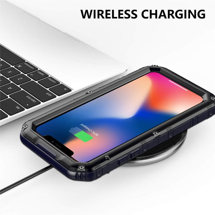 Funda protectora de silicona + metal a prueba de polvo a prueba de golpes