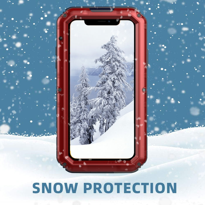 Funda protectora de silicona + metal a prueba de polvo a prueba de golpes