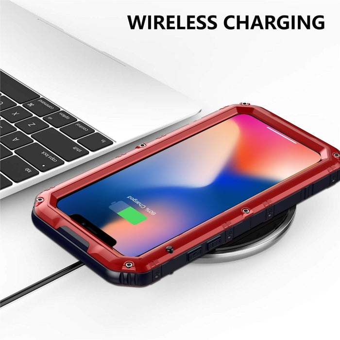 Funda protectora de silicona + metal a prueba de polvo a prueba de golpes