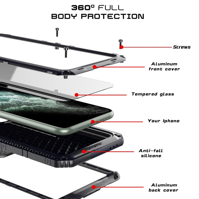 Funda protectora de silicona + metal a prueba de polvo a prueba de golpes