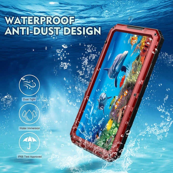 Funda protectora de silicona + metal a prueba de polvo a prueba de golpes