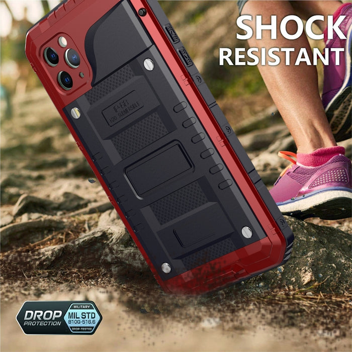 Funda protectora de silicona + metal a prueba de polvo a prueba de golpes