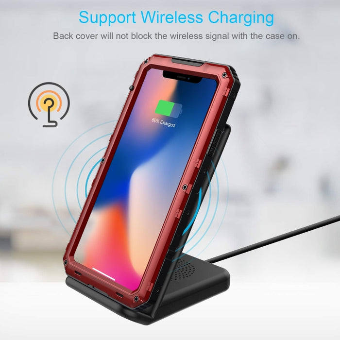 Funda protectora de silicona + metal a prueba de polvo a prueba de golpes