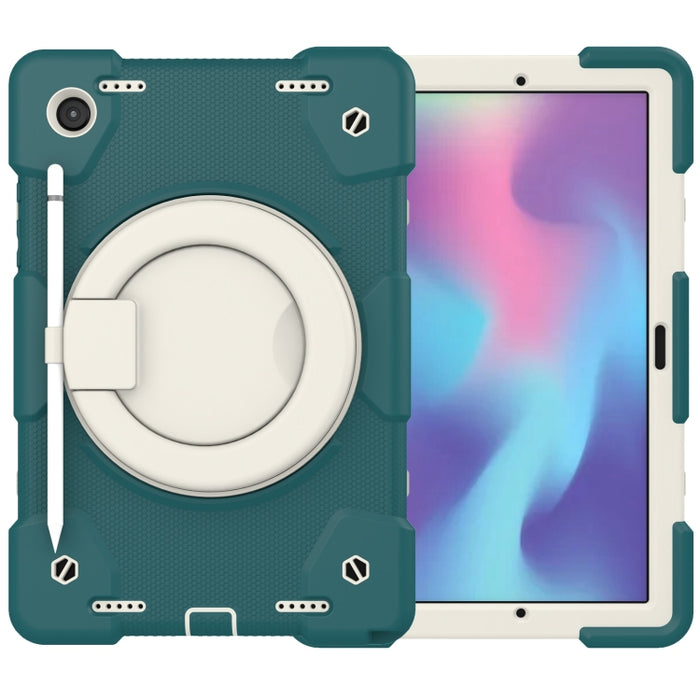 Estuche para tableta de protección de cuerpo completo de silicona + PC con soporte y correa