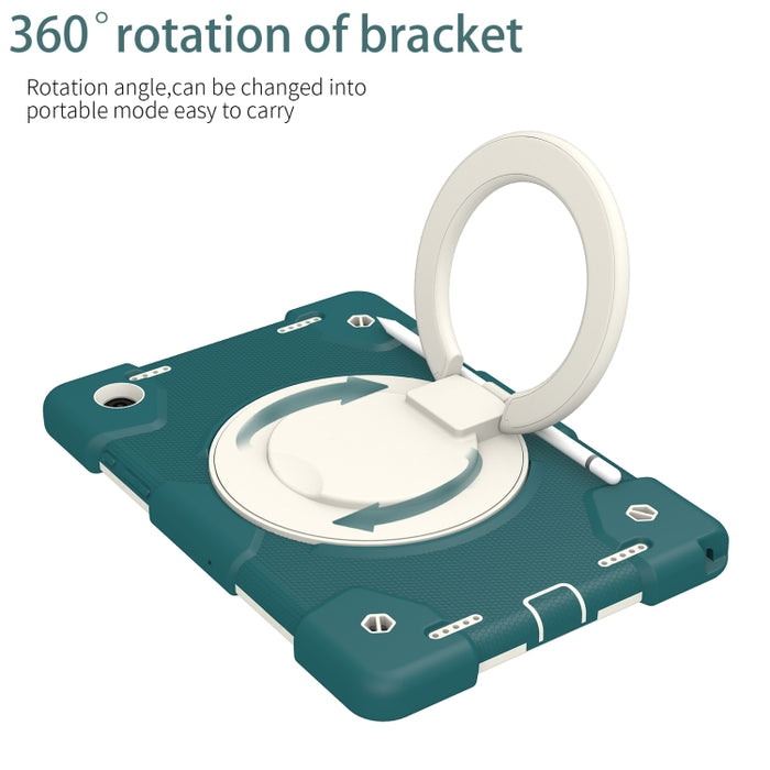 Estuche para tableta de protección de cuerpo completo de silicona + PC con soporte y correa