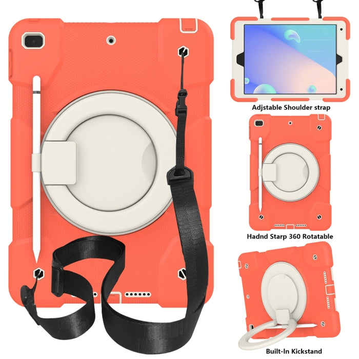 Estuche para tableta de protección de cuerpo completo de silicona + PC con soporte y correa