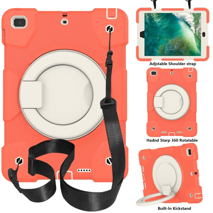 Estuche para tableta de protección de cuerpo completo de silicona + PC con soporte y correa