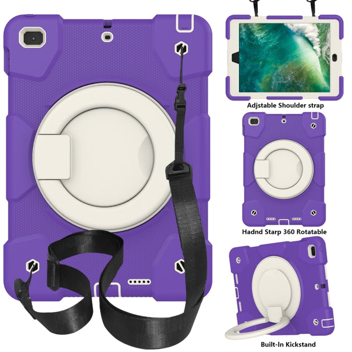 Estuche para tableta de protección de cuerpo completo de silicona + PC con soporte y correa