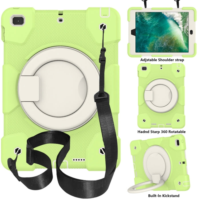 Estuche para tableta de protección de cuerpo completo de silicona + PC con soporte y correa