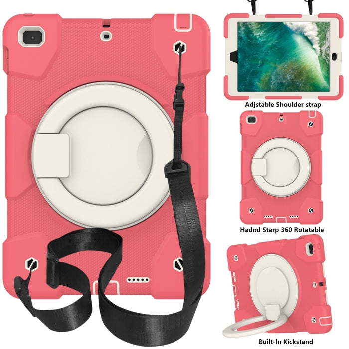 Estuche para tableta de protección de cuerpo completo de silicona + PC con soporte y correa