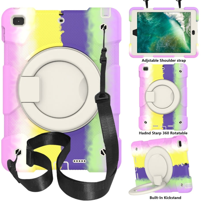 Estuche para tableta de protección de cuerpo completo de silicona + PC con soporte y correa