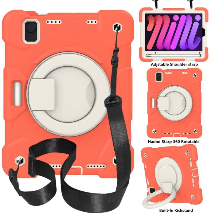 Estuche para tableta de protección de cuerpo completo de silicona + PC con soporte y correa