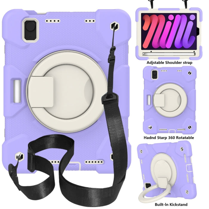 Estuche para tableta de protección de cuerpo completo de silicona + PC con soporte y correa