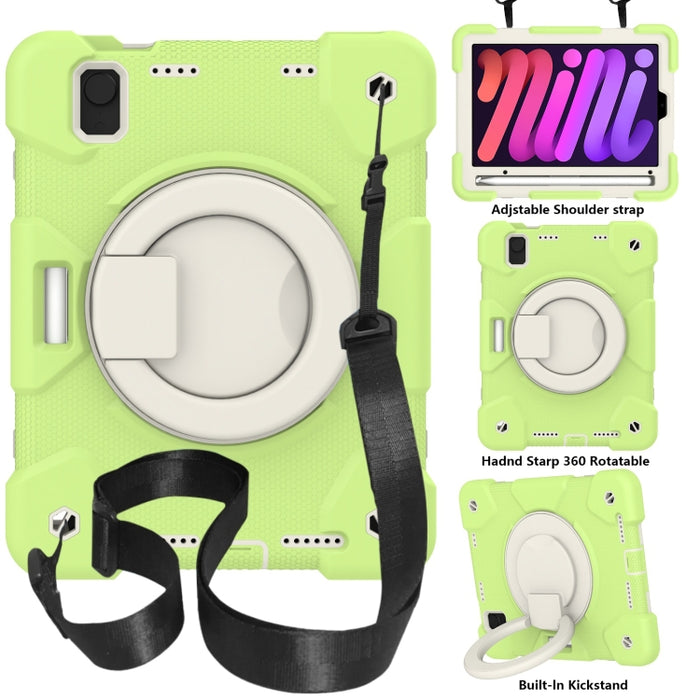 Estuche para tableta de protección de cuerpo completo de silicona + PC con soporte y correa