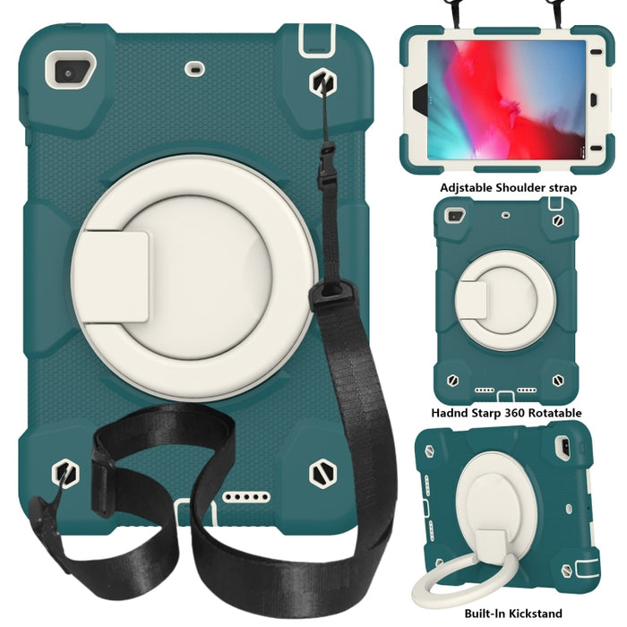 Estuche para tableta de protección de cuerpo completo de silicona + PC con soporte y correa