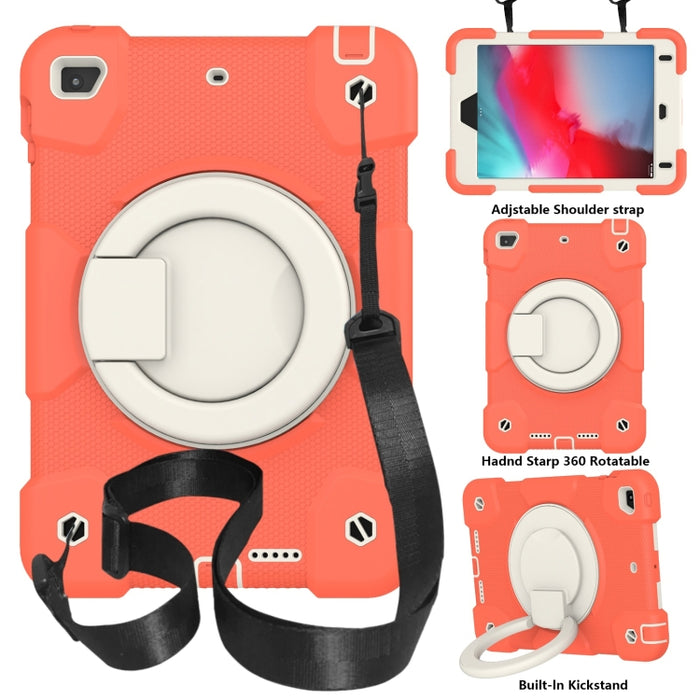 Estuche para tableta de protección de cuerpo completo de silicona + PC con soporte y correa