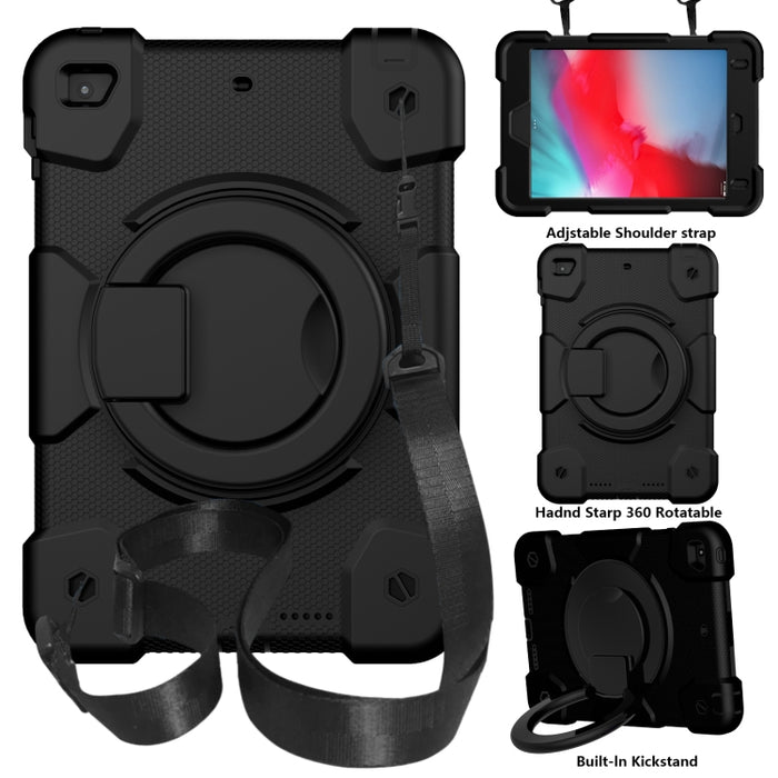 Estuche para tableta de protección de cuerpo completo de silicona + PC con soporte y correa