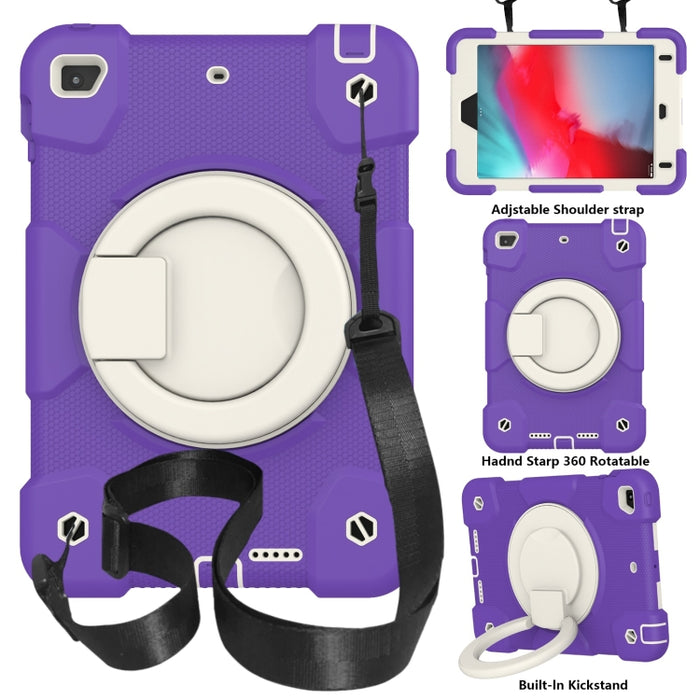 Estuche para tableta de protección de cuerpo completo de silicona + PC con soporte y correa