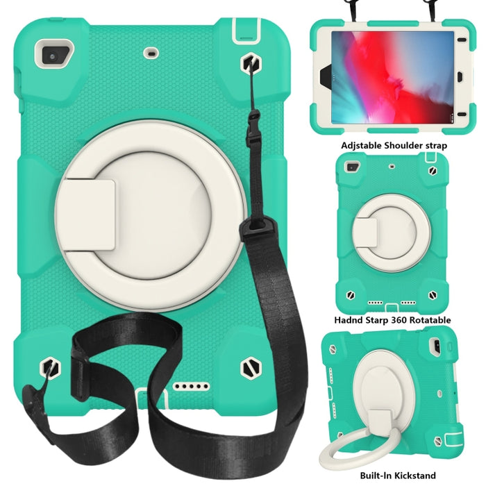 Estuche para tableta de protección de cuerpo completo de silicona + PC con soporte y correa