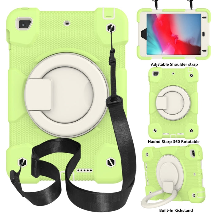 Estuche para tableta de protección de cuerpo completo de silicona + PC con soporte y correa