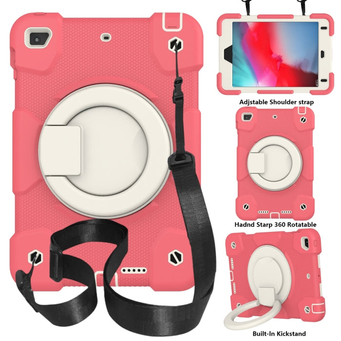 Estuche para tableta de protección de cuerpo completo de silicona + PC con soporte y correa