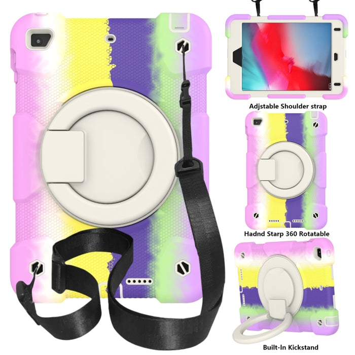 Estuche para tableta de protección de cuerpo completo de silicona + PC con soporte y correa