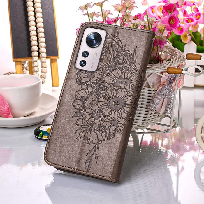 Estuche para teléfono de cuero con mariposa en relieve, For Xiaomi 12 Lite, For Xiaomi Redmi Note 11T Pro, For Xiaomi Poco M4 5G