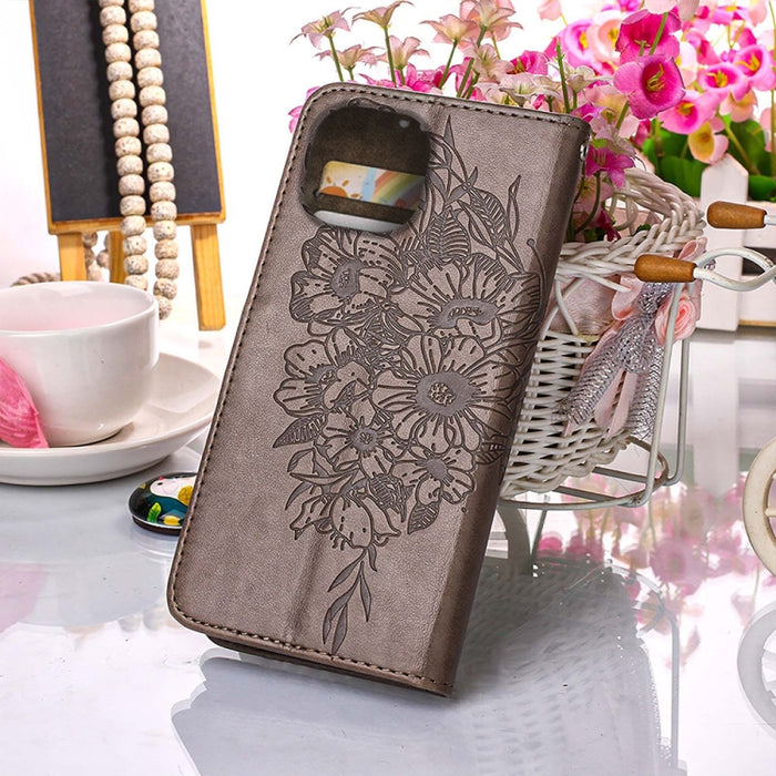 Estuche para teléfono de cuero con mariposa en relieve, For iPhone 14, For iPhone 14 Plus, For iPhone 14 Pro, For iPhone 14 Pro Max
