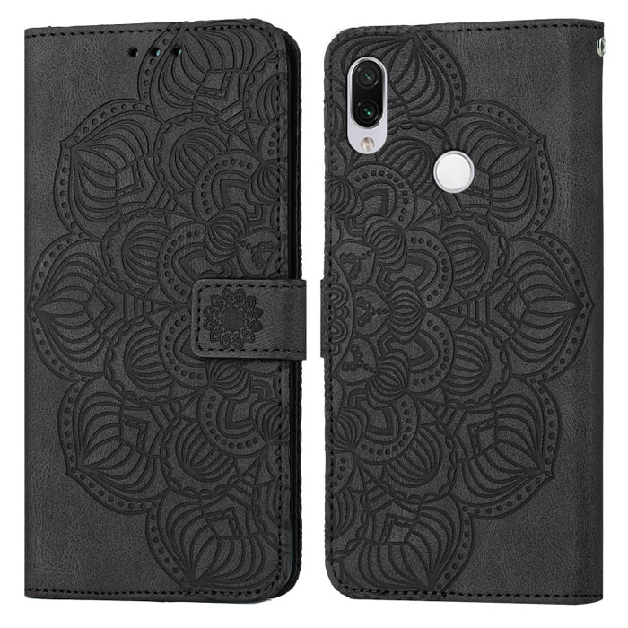 Estuche para teléfono de cuero con tapa en relieve de mandala, For Xiaomi Redmi Note 7 / Note 7 Pro, For Xiaomi Redmi 9, For Xiaomi Redmi 9A, For Xiaomi Redmi 9C / 10A, For Xiaomi Redmi 9T, For Xiaomi Redmi 10, For Xiaomi Redmi 10C                     ...