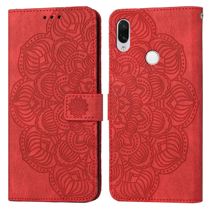 Estuche para teléfono de cuero con tapa en relieve de mandala, For Xiaomi Redmi Note 7 / Note 7 Pro, For Xiaomi Redmi 9, For Xiaomi Redmi 9A, For Xiaomi Redmi 9C / 10A, For Xiaomi Redmi 9T, For Xiaomi Redmi 10, For Xiaomi Redmi 10C                     ...