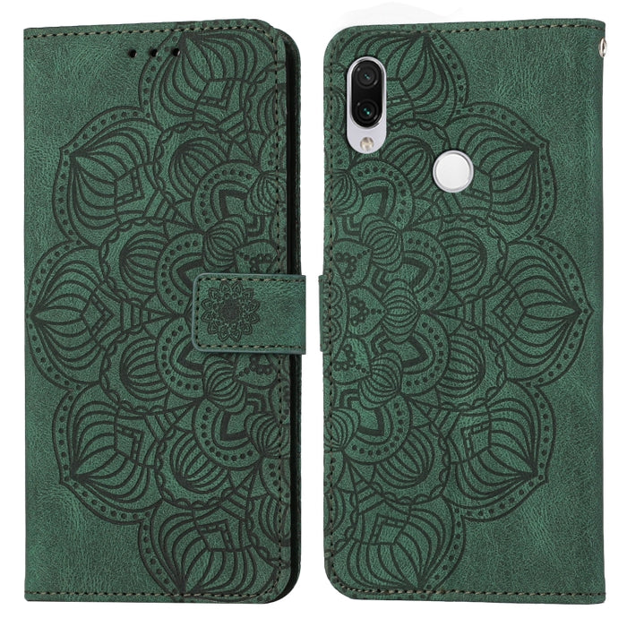 Estuche para teléfono de cuero con tapa en relieve de mandala, For Xiaomi Redmi Note 7 / Note 7 Pro, For Xiaomi Redmi 9, For Xiaomi Redmi 9A, For Xiaomi Redmi 9C / 10A, For Xiaomi Redmi 9T, For Xiaomi Redmi 10, For Xiaomi Redmi 10C                     ...