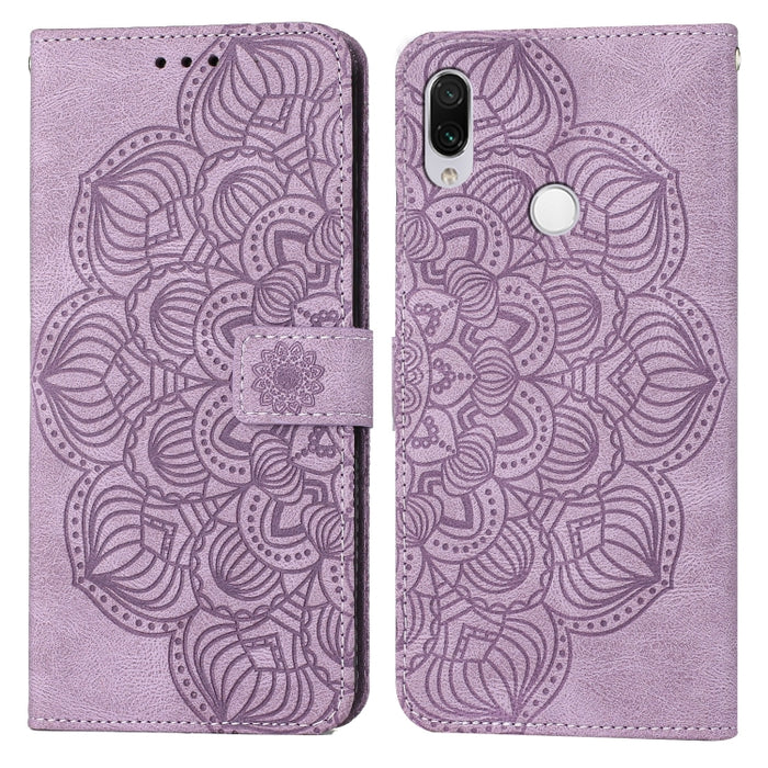 Estuche para teléfono de cuero con tapa en relieve de mandala, For Xiaomi Redmi Note 7 / Note 7 Pro, For Xiaomi Redmi 9, For Xiaomi Redmi 9A, For Xiaomi Redmi 9C / 10A, For Xiaomi Redmi 9T, For Xiaomi Redmi 10, For Xiaomi Redmi 10C                     ...