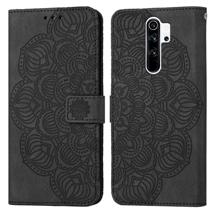 Estuche para teléfono de cuero con tapa en relieve de mandala, For Xiaomi Redmi Note 7 / Note 7 Pro, For Xiaomi Redmi 9, For Xiaomi Redmi 9A, For Xiaomi Redmi 9C / 10A, For Xiaomi Redmi 9T, For Xiaomi Redmi 10, For Xiaomi Redmi 10C                     ...