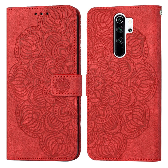 Estuche para teléfono de cuero con tapa en relieve de mandala, For Xiaomi Redmi Note 7 / Note 7 Pro, For Xiaomi Redmi 9, For Xiaomi Redmi 9A, For Xiaomi Redmi 9C / 10A, For Xiaomi Redmi 9T, For Xiaomi Redmi 10, For Xiaomi Redmi 10C                     ...