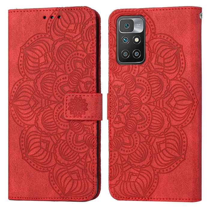 Estuche para teléfono de cuero con tapa en relieve de mandala, For Xiaomi Redmi Note 7 / Note 7 Pro, For Xiaomi Redmi 9, For Xiaomi Redmi 9A, For Xiaomi Redmi 9C / 10A, For Xiaomi Redmi 9T, For Xiaomi Redmi 10, For Xiaomi Redmi 10C                     ...