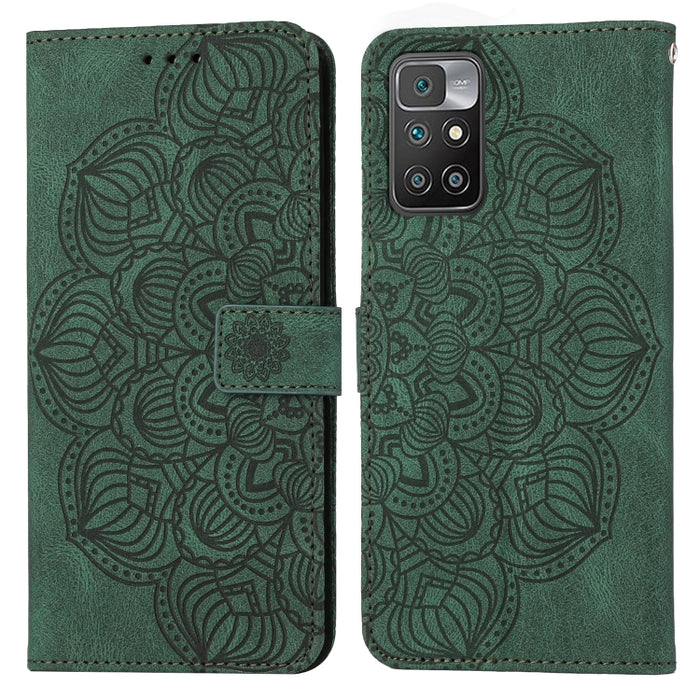 Estuche para teléfono de cuero con tapa en relieve de mandala, For Xiaomi Redmi Note 7 / Note 7 Pro, For Xiaomi Redmi 9, For Xiaomi Redmi 9A, For Xiaomi Redmi 9C / 10A, For Xiaomi Redmi 9T, For Xiaomi Redmi 10, For Xiaomi Redmi 10C                     ...