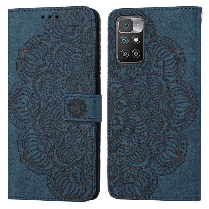 Estuche para teléfono de cuero con tapa en relieve de mandala, For Xiaomi Redmi Note 7 / Note 7 Pro, For Xiaomi Redmi 9, For Xiaomi Redmi 9A, For Xiaomi Redmi 9C / 10A, For Xiaomi Redmi 9T, For Xiaomi Redmi 10, For Xiaomi Redmi 10C                     ...