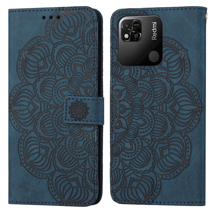Estuche para teléfono de cuero con tapa en relieve de mandala, For Xiaomi Redmi Note 7 / Note 7 Pro, For Xiaomi Redmi 9, For Xiaomi Redmi 9A, For Xiaomi Redmi 9C / 10A, For Xiaomi Redmi 9T, For Xiaomi Redmi 10, For Xiaomi Redmi 10C                     ...