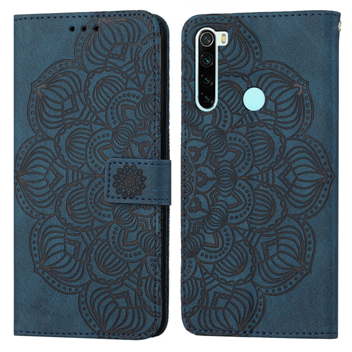 Estuche para teléfono de cuero con tapa en relieve de mandala, For Xiaomi Redmi Note 7 / Note 7 Pro, For Xiaomi Redmi 9, For Xiaomi Redmi 9A, For Xiaomi Redmi 9C / 10A, For Xiaomi Redmi 9T, For Xiaomi Redmi 10, For Xiaomi Redmi 10C                     ...