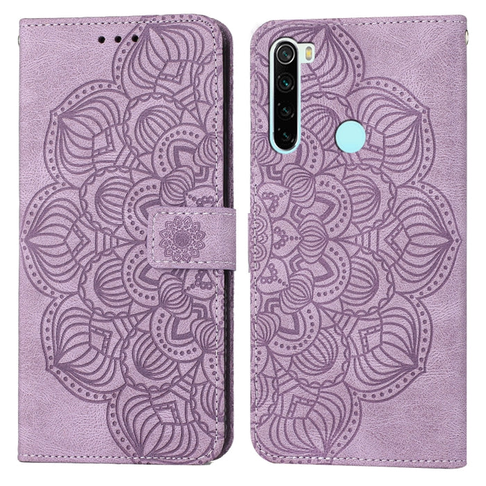 Estuche para teléfono de cuero con tapa en relieve de mandala, For Xiaomi Redmi Note 7 / Note 7 Pro, For Xiaomi Redmi 9, For Xiaomi Redmi 9A, For Xiaomi Redmi 9C / 10A, For Xiaomi Redmi 9T, For Xiaomi Redmi 10, For Xiaomi Redmi 10C                     ...