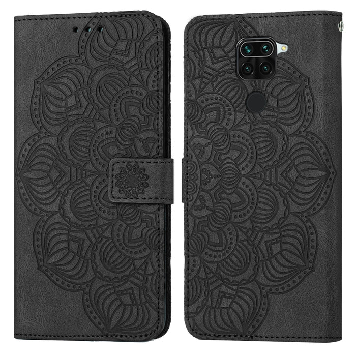 Estuche para teléfono de cuero con tapa en relieve de mandala, For Xiaomi Redmi Note 7 / Note 7 Pro, For Xiaomi Redmi 9, For Xiaomi Redmi 9A, For Xiaomi Redmi 9C / 10A, For Xiaomi Redmi 9T, For Xiaomi Redmi 10, For Xiaomi Redmi 10C                     ...
