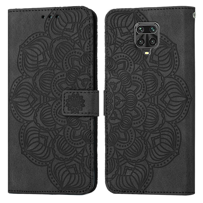 Estuche para teléfono de cuero con tapa en relieve de mandala, For Xiaomi Redmi Note 7 / Note 7 Pro, For Xiaomi Redmi 9, For Xiaomi Redmi 9A, For Xiaomi Redmi 9C / 10A, For Xiaomi Redmi 9T, For Xiaomi Redmi 10, For Xiaomi Redmi 10C                     ...