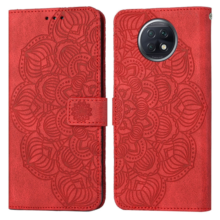 Estuche para teléfono de cuero con tapa en relieve de mandala, For Xiaomi Redmi Note 7 / Note 7 Pro, For Xiaomi Redmi 9, For Xiaomi Redmi 9A, For Xiaomi Redmi 9C / 10A, For Xiaomi Redmi 9T, For Xiaomi Redmi 10, For Xiaomi Redmi 10C                     ...