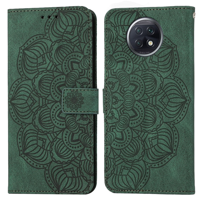 Estuche para teléfono de cuero con tapa en relieve de mandala, For Xiaomi Redmi Note 7 / Note 7 Pro, For Xiaomi Redmi 9, For Xiaomi Redmi 9A, For Xiaomi Redmi 9C / 10A, For Xiaomi Redmi 9T, For Xiaomi Redmi 10, For Xiaomi Redmi 10C                     ...