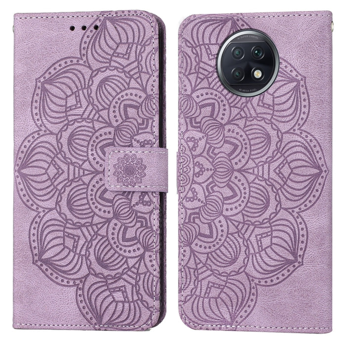 Estuche para teléfono de cuero con tapa en relieve de mandala, For Xiaomi Redmi Note 7 / Note 7 Pro, For Xiaomi Redmi 9, For Xiaomi Redmi 9A, For Xiaomi Redmi 9C / 10A, For Xiaomi Redmi 9T, For Xiaomi Redmi 10, For Xiaomi Redmi 10C                     ...