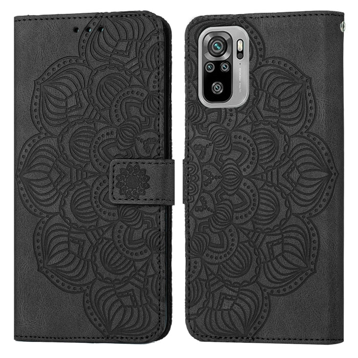 Estuche para teléfono de cuero con tapa en relieve de mandala, For Xiaomi Redmi Note 7 / Note 7 Pro, For Xiaomi Redmi 9, For Xiaomi Redmi 9A, For Xiaomi Redmi 9C / 10A, For Xiaomi Redmi 9T, For Xiaomi Redmi 10, For Xiaomi Redmi 10C                     ...