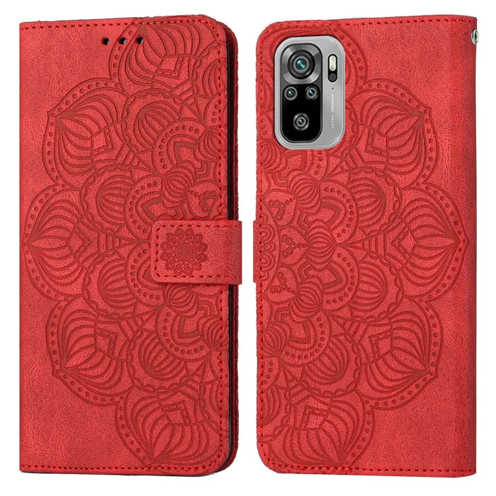 Estuche para teléfono de cuero con tapa en relieve de mandala, For Xiaomi Redmi Note 7 / Note 7 Pro, For Xiaomi Redmi 9, For Xiaomi Redmi 9A, For Xiaomi Redmi 9C / 10A, For Xiaomi Redmi 9T, For Xiaomi Redmi 10, For Xiaomi Redmi 10C                     ...